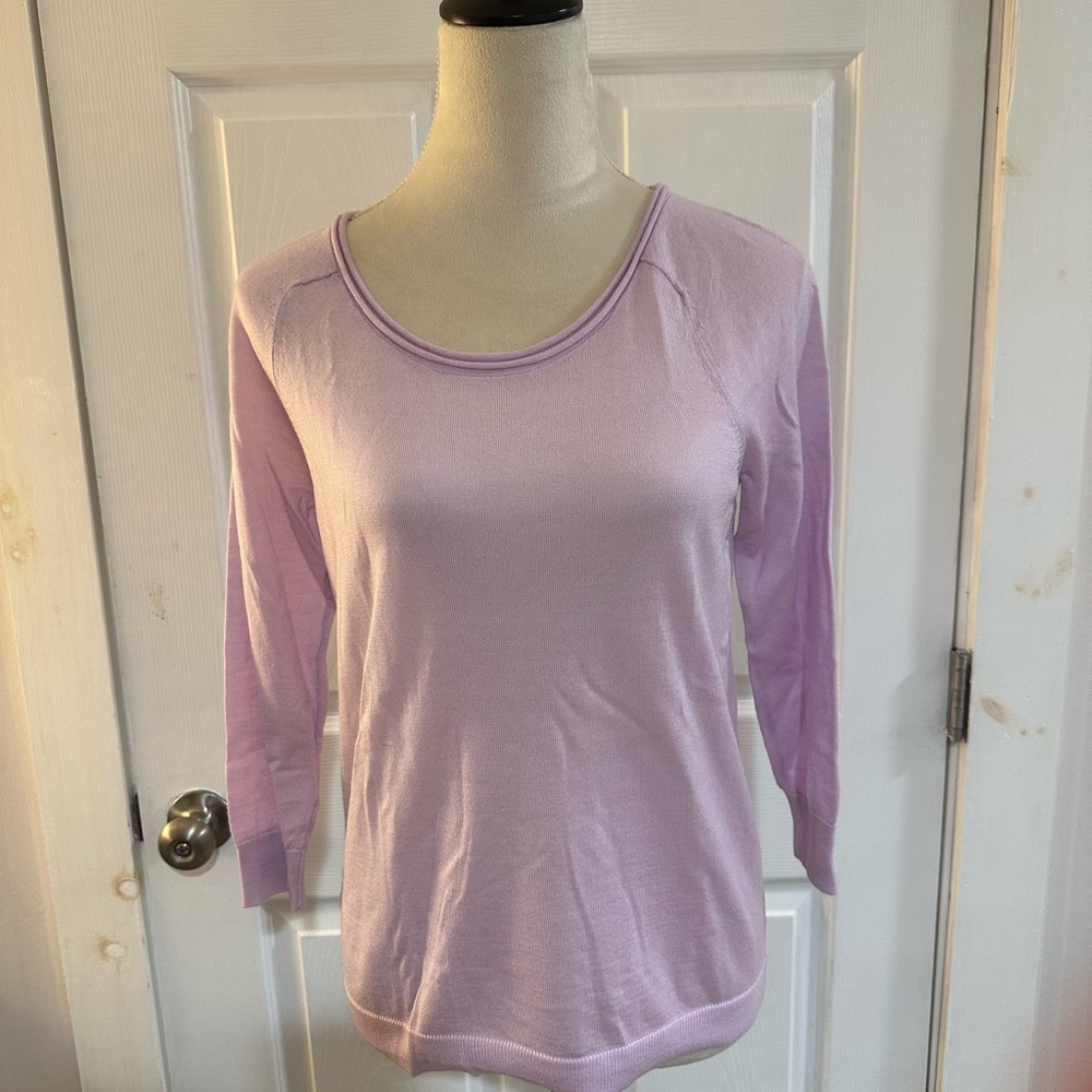 LOFT Light Purple 3/4 Sleeve Sweater